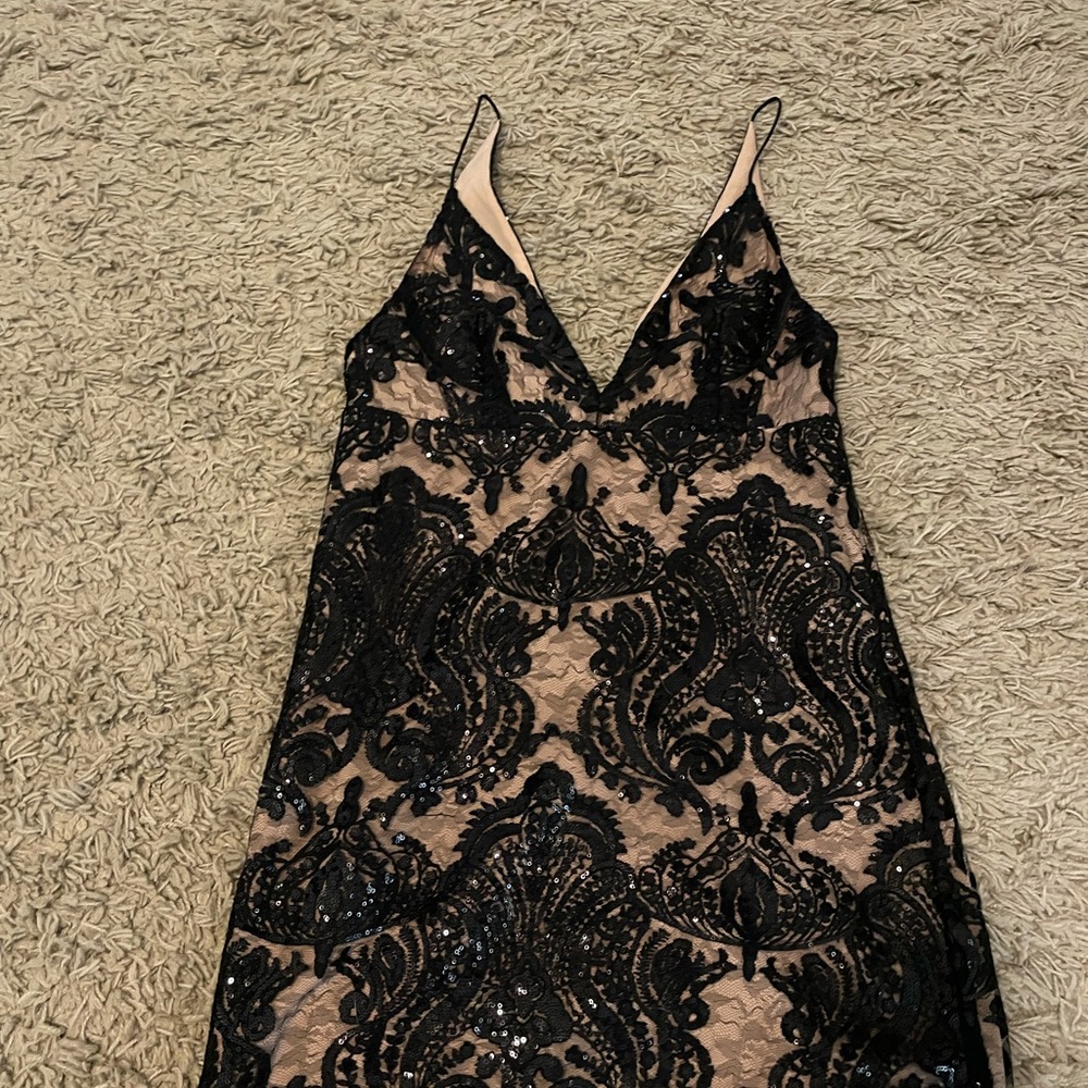 Free People Black/Nude Cocktail Sequin Dress READ DESCRIPTION